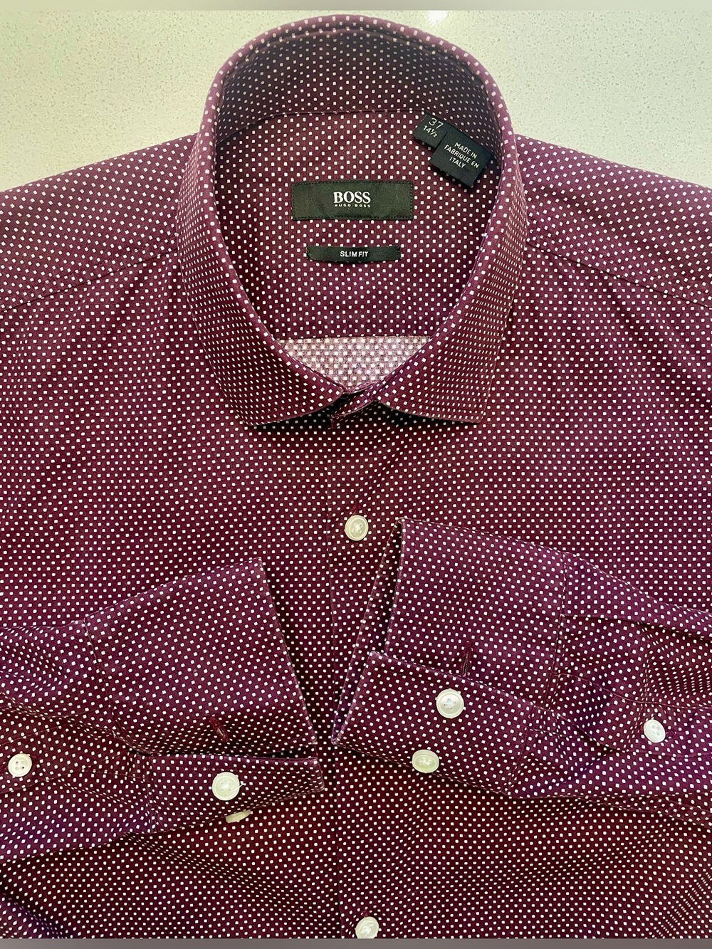Hugo Boss - all cotton dress shirt Size 37 (14.5”neck)